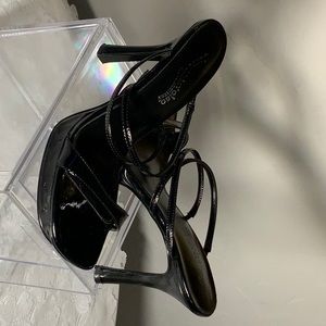 Black Patent Strappy Heels
